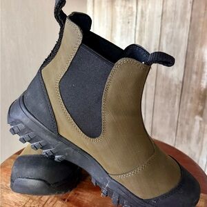 Women's Olive Green Chelsea Ankle Booties